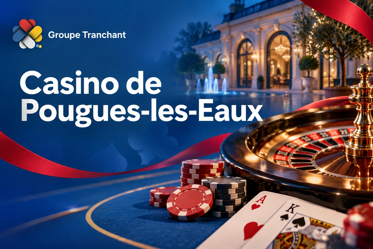Bannière du Casino de Pougues-les-Eaux en ligne avec le bonus de 500 € et 250 tours gratuits